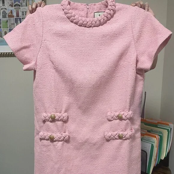blossom pink tweed jackie dress Obsessed with the Tweed Jackie Dress from Tuckernuck